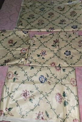 Jay Yang Victoria & Albert Museum Polished Chintz Fabric 4 Pieces Mix Sizes Read
