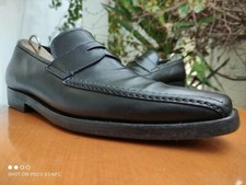PRADA Men's Black Leather Penny Loafers Shoes Size US 8  UK 7