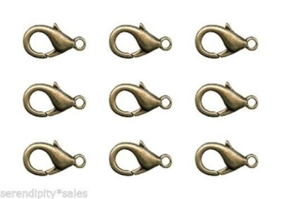 12 Antique Brass Lobster CLASPS 20mm x 11mm (3/4