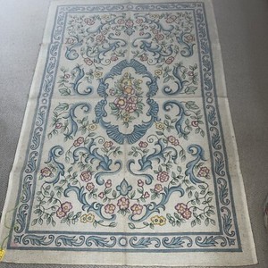 French Aubusson 100 Per Cent Cotton  Tapestry French  Floral  39” X59”