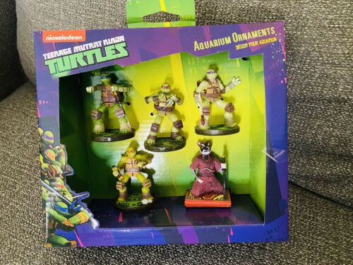 Teenage Mutant Ninja Turtles 5 Piece Aquarium Ornaments Fresh from a case - Picture 1 of 4