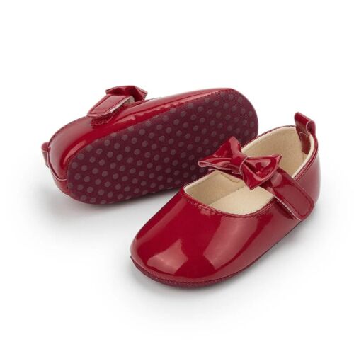 PU Leather Bowknot Dress Shoes 0-18 Months Party Baby Girl Shoes - Picture 6 of 16