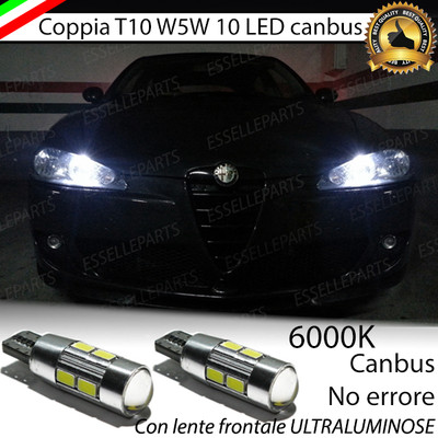COPPIA LUCI DI POSIZIONE 5 LED ALFA ROMEO 147 MK2 CANBUS BIANCO NO - Foto 11