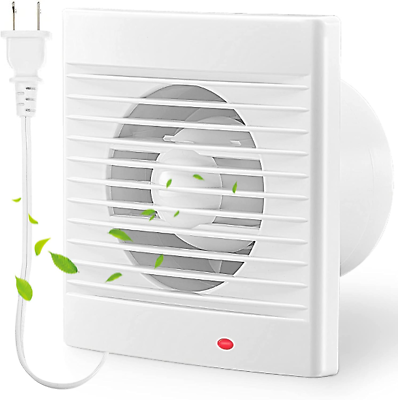 4 Inch Wall-Mounted Exhaust Fan, 12W 76CFM Silent Bathroom Extractor  Ventilation | eBay