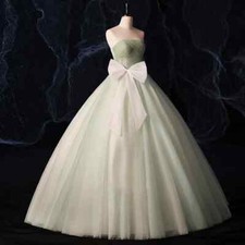 Customized Ball Gown Evening Dresses With Bow Prom Birthday Party Gowns Formal