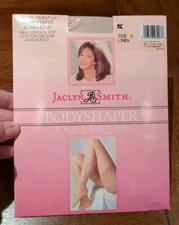 Jaclyn Smith Bodyshaper Long-Line Firm Control Top Pantyhose Size D Linen NEW