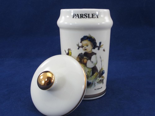 MI Hummel Spice Jarv PARSLEY 24K Gold Trim Empty Resusable 1987 Vintage - Picture 2 of 10
