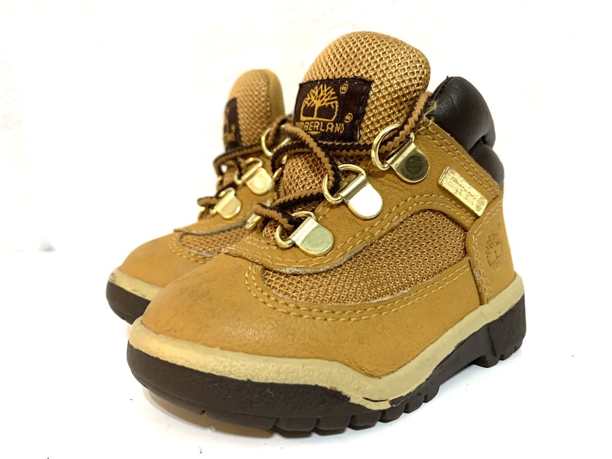 Timberland Toddler's Field Boots Tan Brown Size Leather/nylon/Suede Unisex