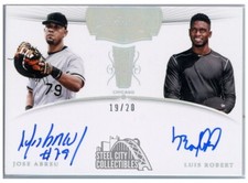 Jose Abreu, Luis Robert 2018 Panini Flawless Dual Autograph Card #FDS-AR 19/20