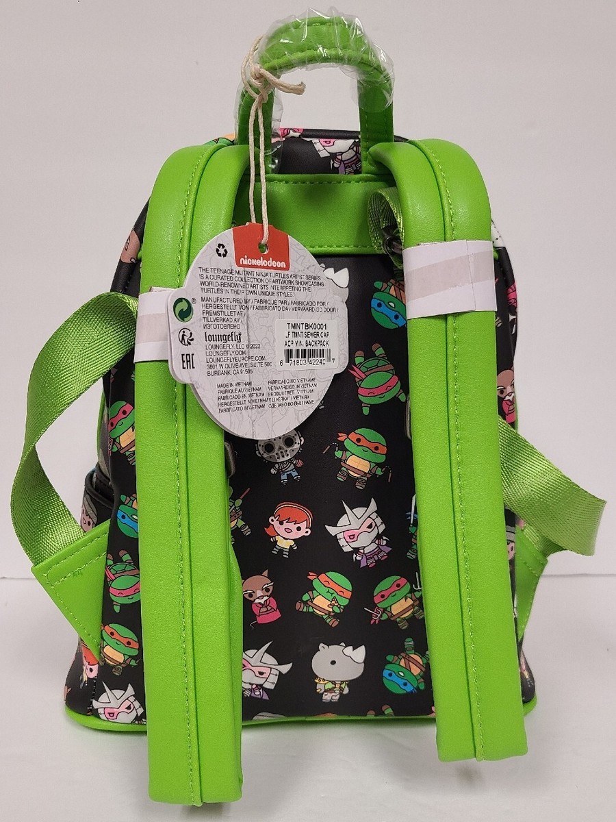 【Lounge Fly】Teenage Mutant Turtles Sewer Cap Mini Backpack TMNT Sewer Cap AOP Loungefly Mini Backpack Standard : Amazon