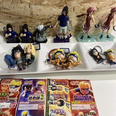 NARUTO Goods Lot of set Sakura Sasuke Itachi Kakashi Tsunade Kiba Figure Strap