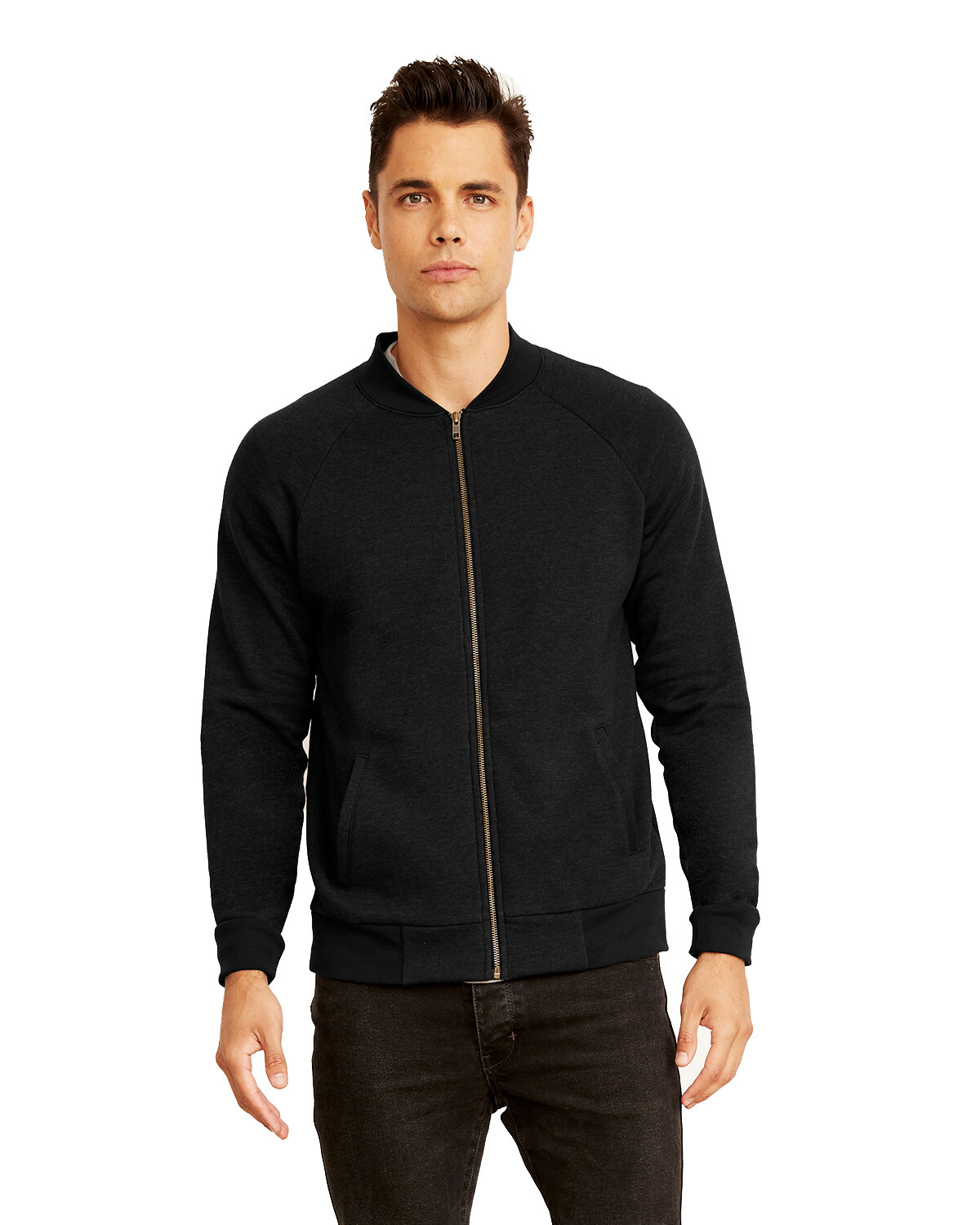 Next Level 9700 Unisex PCH Bomber Jacket - Hthr Militry GRN - Xs