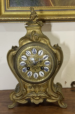 Very Pretty 19th Century French Bronze Rococo Style Striking Mantle Clock