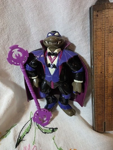 VINTAGE NINJA TURTLES FIGURE DONATELLO AS DRACULA - With Staff