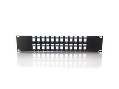 C2G Blank Keystone/Multimedia Patch Panel 24-Port 2U