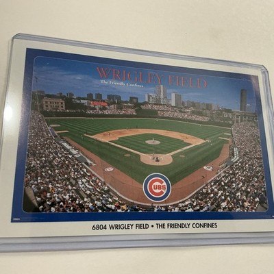 Vintage Chicago Cubs  The Friendly Confines  Wrigley Field Poster Promo Card