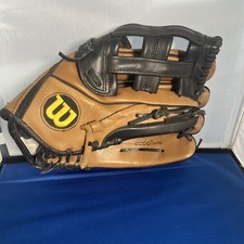 Wilson A730 Ecco Leather Softball Glove 13" Right Hand Throw Black And Brown