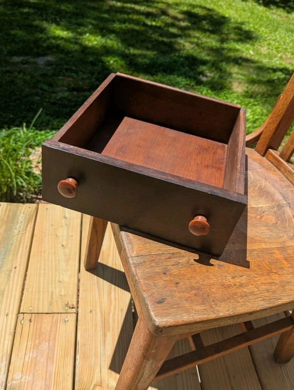 Vintage Salvaged Dovetailed Rustic Primitive Wood Drawer #1