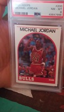 1989-90 NBA Hoops Michael Jordan #200 PSA 8 Chicago Bulls Basketball Card
