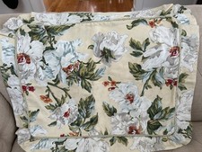 Waverly ~ Carolina Gardens ~ simili d'oreiller standard ~ volants ~ cravates ~ magnoilas ~ LN