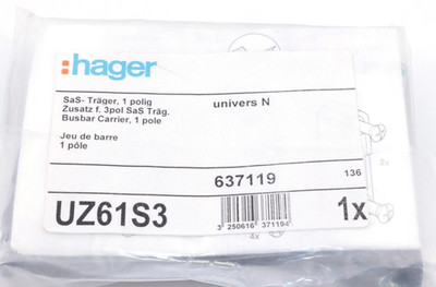 Hager S-Schienenträger UZ61S3 Sammelschienenträger S-Schienenträger univers N