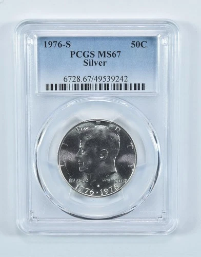 1976-S Kennedy Half Dollar Silver MS67 PCGS Blue Label *2828