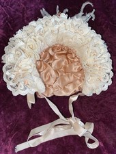 Vintage 5 Across Bonnet For Antique Or Early Doll Lot 9969