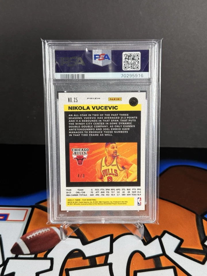 2020-21 Panini Flux #25 Nikola Vucevic FOTL Gold Scope /8 PSA 9 - Image 4 of 4