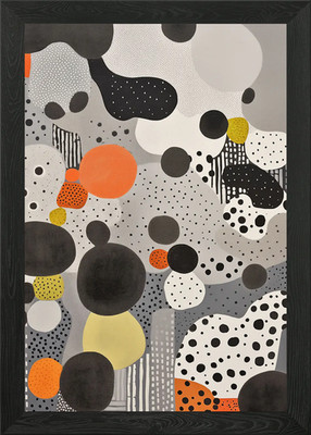 Abstraktes Farbspritzer 1 gerahmtes Wandbild Poster Leinwanddruck Bild