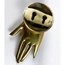 Brass Hand Robe Hook Fingers Wall Mount