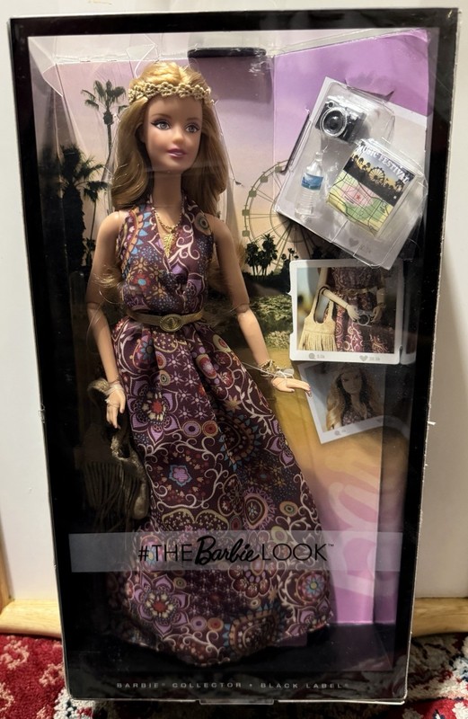 The Barbie Look Music Festival Blonde BoHo Hippie Doll DGY12 Black Label Mattel
