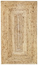 Jute Rug, Alhambra Rug Hand Woven 100 Natural Fibre De Jute, Living Room...