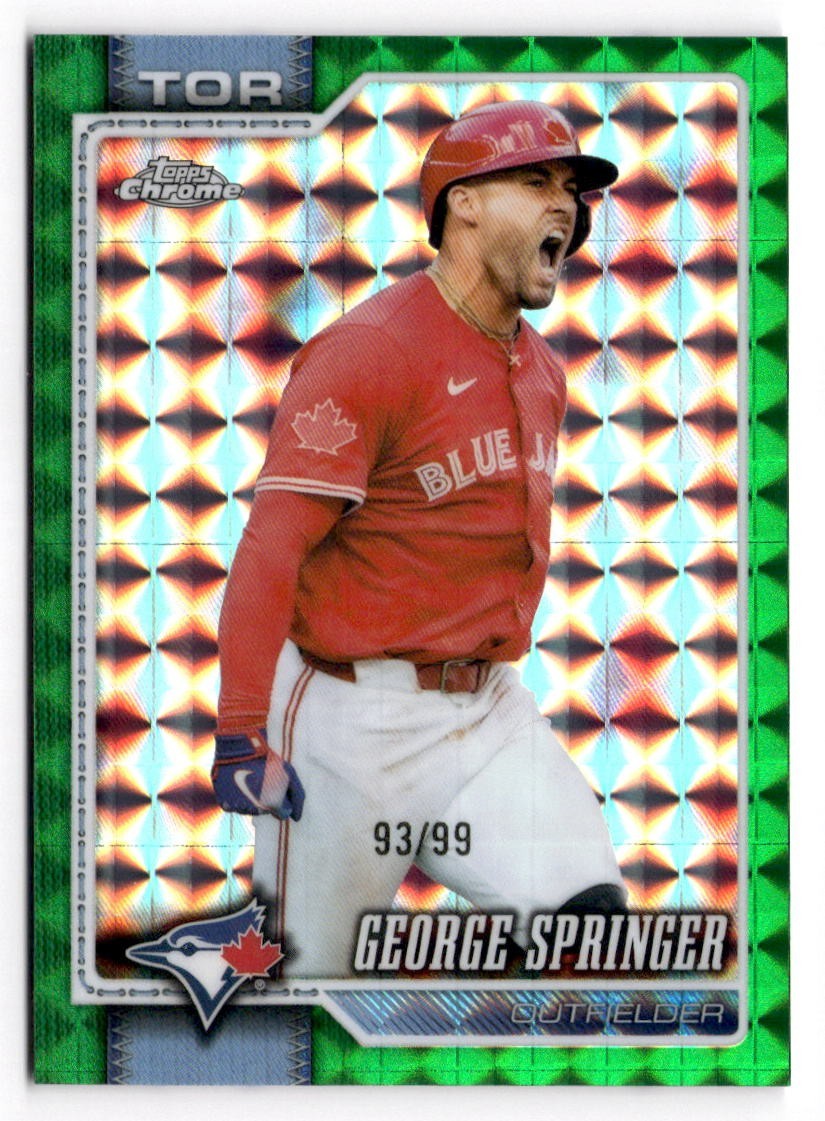 2026 Topps Chrome Green Geometric Refractor George Springer /99 #253
