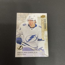 2024-25 Upper Deck Premier Rookies Declan Carlile Rookie GOLD 128/199 Tampa Bay