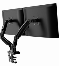 Invision Dual Arm Monitor Mount 19"-32" Screens Desk Stand Bracket with Clamp