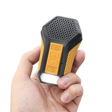 Wearable Bluetooth Speaker, Mini Clip-on Portable Speaker with Light  Warnin...