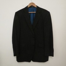 Balmain Suit UK 42 Navy Blue Paris 2 piece Wool Formal wedding work interview
