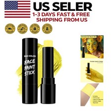 Multi-Purpose Yellow Face Body Paint Stick - Easy Application for Halloween Fun