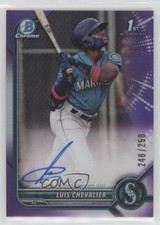 2022 Bowman Chrome Prospect Purple Refractor 248/250 Luis Chevalier Auto 0yy3