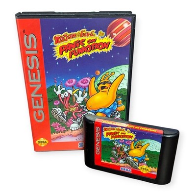 ToeJam & Earl in Panic on Funkotron Sega Genesis Game with Case 1993 NTSC-U/C
