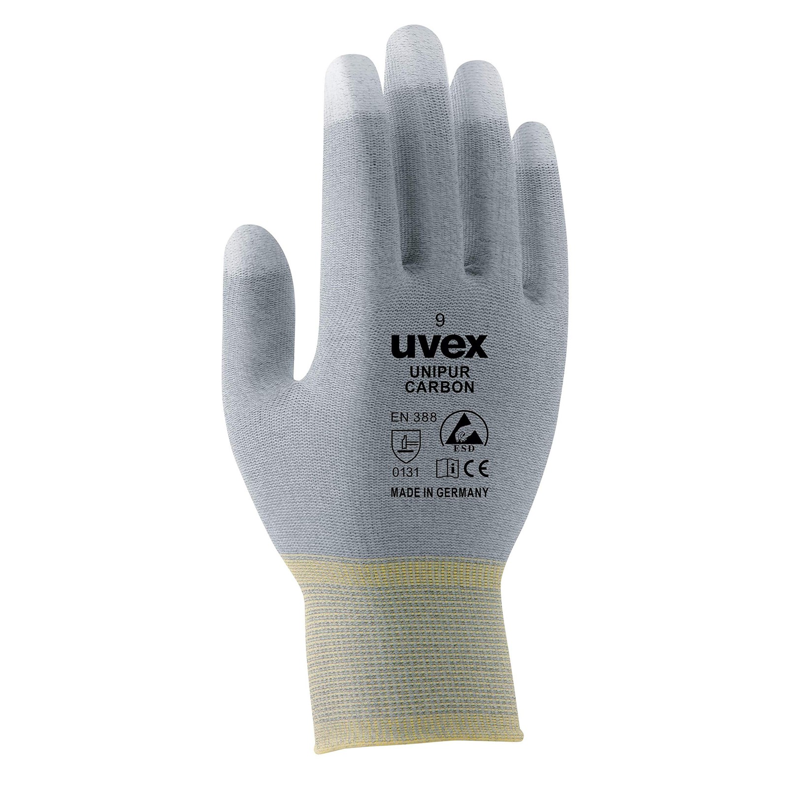Gants de travail unipur carbon 6055607 uvex taille 7 pour protection antistatique tactile