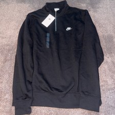 Men Nike 1/4 Zip Sweater. Black Size Large. New 