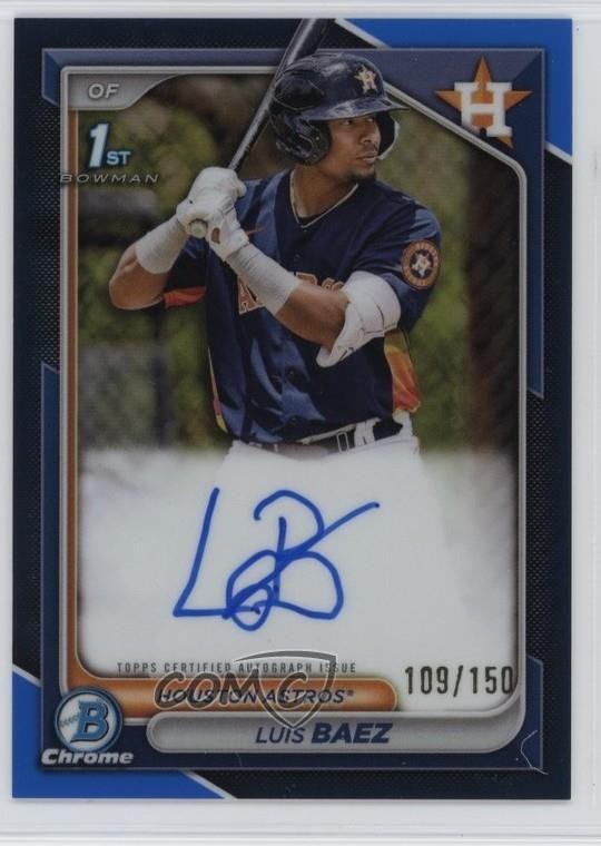 2024 Bowman Chrome Prospect Blue Refractor 109/150 Luis Baez #CPA-LB Auto 03ox