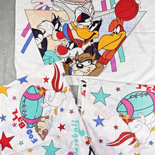 Gerber Looney Tunes Sports Crib Sheet Set Flat Fitted Vintage USA Made Bugs Daff