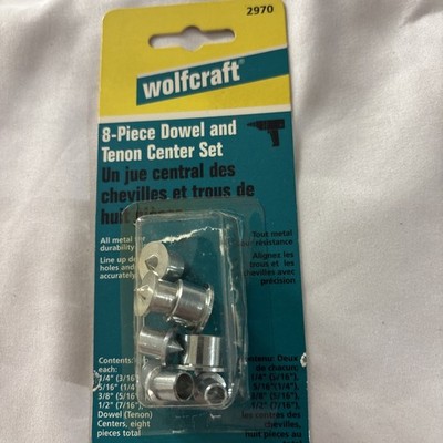 Wolfcraft 2970 Dowel and Tenon Center Set 8-piece Dowel Center Set TPU0206