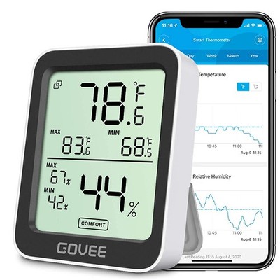 Hygrometer Thermometer H5075, Bluetooth Indoor Room Temperature Monitor Thermome