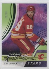 2021 Upper Deck Synergy Exceptional Stars Green 72/99 Elias Lindholm #ES-EL 0ro5