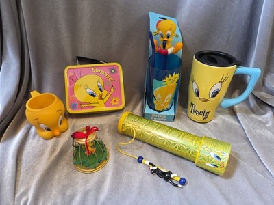Tweety Bird Lot, Calideoscope Ornament Cups Lunch Pail