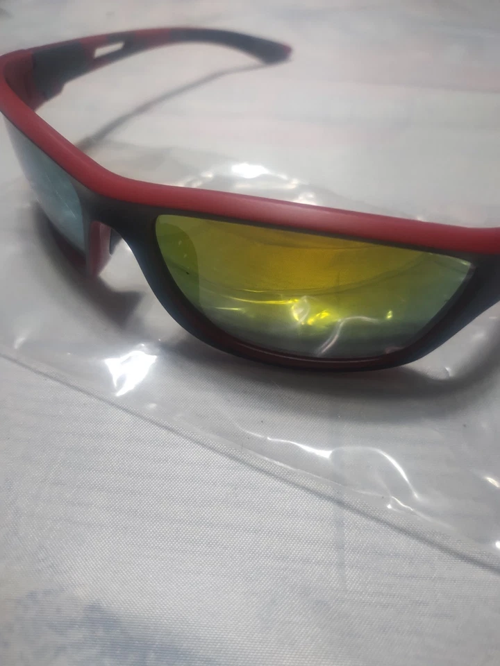 4 Pair Red Sunglasses With Orange/Yellow Lenses For The Whole Family - Image 2 of 4