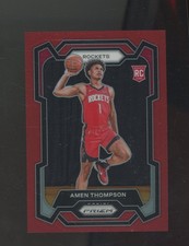 2023-24 Panini Red Prizm #150 Amen Thompson Houston Rockets RC Rookie 220/299